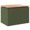 Image de Vidaxl banc de jardin vert olive 60 x 40 x 43 cm acier