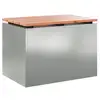 Image de Vidaxl banc de jardin argent 60 x 40 x 43 cm acier galvanisé