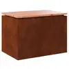 Image de Vidaxl banc de jardin rouillé 60 x 40 x 43 cm