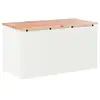 Image de Vidaxl banc de jardin blanc 80 x 40 x 43 cm acier