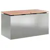 Image de Vidaxl banc de jardin argent 80 x 40 x 43 cm acier galvanisé