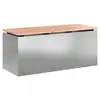 Image de Vidaxl banc de jardin argent 100 x 40 x 43 cm acier galvanisé
