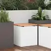 Image de Banc De Jardin Blanc 40 X 40 X 43 Cm Acier Vidaxl