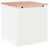 Image de Vidaxl banc de jardin blanc 40 x 40 x 43 cm acier