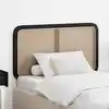 Image de Tête De Lit Avec Tête De Lit Noir 100 X 55 X 3 Cm Rotin Vidaxl