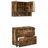 Image de Vidaxl ensemble de mobilier de salle de bain 2 pc chêne fumé