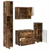 Image de Vidaxl ensemble de mobilier de salle de bain 4 pc chêne fumé