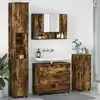 Image de Ensemble De Mobilier De Salle De Bain 4 Pièces Chêne Fumé Vidaxl