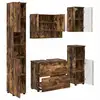 Image de Vidaxl ensemble de mobilier de salle de bain 5 pc chêne fumé