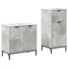 Image de Vidaxl ensemble de mobilier de salle de bain 2 pcs gris béton