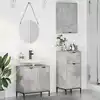 Image de Ensemble De Mobilier De Salle De Bain 3 Pcs Gris Béton Vidaxl