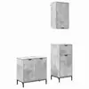 Image de Vidaxl ensemble de mobilier de salle de bain 3 pcs gris béton