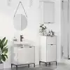 Image de Ensemble De Mobilier De Salle De Bain 3 Pc Blanc Brillant Vidaxl