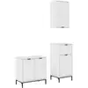 Image de Vidaxl ensemble de mobilier de salle de bain 3 pc blanc brillant