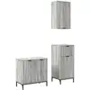 Image de Vidaxl ensemble de mobilier de salle de bain 3 pcs sonoma gris
