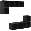 Image de Vidaxl ensemble meuble tv 4 pcs chêne noir bois d'ingénierie