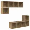 Image de Vidaxl ensemble meuble tv 4 pcs chêne artisanal bois d'ingénierie