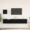 Image de Ensemble Meuble Tv 4 Pcs Chêne Noir Bois D'ingénierie Vidaxl