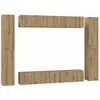 Image de Ensemble Meuble Tv 10 Pc Chêne Artisanal Bois D'ingénierie Vidaxl