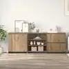 Image de Buffet 3 Pcs Chêne Artisanal 70 X 41 X 75 Cm Bois D'ingénierie Vidaxl