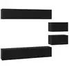 Image de Vidaxl ensemble meuble tv 6 pcs chêne noir bois d'ingénierie
