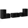 Image de Vidaxl ensemble meuble tv 6 pcs chêne noir bois d'ingénierie