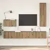 Image de Meuble Tv Mural 4 Pcs Chêne Artisanal Bois D'ingénierie Vidaxl