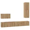 Image de Vidaxl meuble tv mural 4 pc chêne artisanal bois d'ingénierie