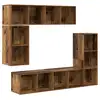 Image de Vidaxl ensemble meuble tv 4 pcs bois ancien bois d'ingénierie