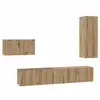 Image de Vidaxl ensemble meuble tv 4 pc chêne artisanal bois d'ingénierie
