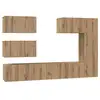Image de Vidaxl ensemble meuble tv 6 pc chêne artisanal bois d'ingénierie