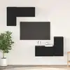 Image de Ensemble Meuble Tv Montage Mural Chêne Noir Bois D'ingénierie Vidaxl
