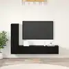Image de Meuble Tv Mural 2 Pcs Chêne Noir Bois D'ingénierie Vidaxl