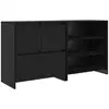 Image de Vidaxl buffet 2 pcs chêne noir 70 x 41 x 75 cm bois d'ingénierie