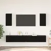 Image de Meuble Tv Mural 3 Pcs 100 X 30 X 30 Cm Chêne Noir Vidaxl