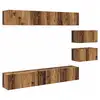 Image de Vidaxl ensemble meuble tv montage mural bois ancien bois d'ingénierie