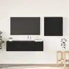 Image de Ensemble Meuble Tv Montage Mural Chêne Noir Bois D'ingénierie Vidaxl
