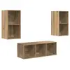 Image de Vidaxl ensemble meuble tv 3 pc chêne artisanal bois d'ingénierie
