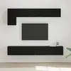 Image de Ensemble Meuble Tv 5 Pcs Chêne Noir Bois D'ingénierie Vidaxl