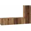 Image de Ensemble Meuble Tv 3 Pc Bois Ancien Bois D'ingénierie Vidaxl