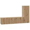 Image de Ensemble Meuble Tv 3 Pcs Chêne Artisanal Bois D'ingénierie Vidaxl