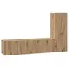 Image de Vidaxl ensemble meuble tv 3 pc chêne artisanal bois d'ingénierie