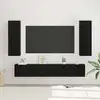 Image de Ensemble Meuble Tv 5 Pcs Chêne Noir Bois D'ingénierie Vidaxl