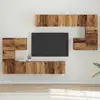 Image de Unites Tv Montage Mural 4 Pcs Bois Ancien Bois D'ingénierie Vidaxl