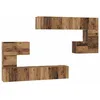 Image de Meuble TV mural en bois dingénierie - vidaXL - Bois ancien - Rectangulaire - 305x30x30 cm - Assemblage requis