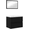 Image de Vidaxl ensemble de mobilier de salle de bain 3 pcs chêne noir
