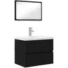 Image de Vidaxl ensemble de mobilier de salle de bain 3 pcs chêne noir