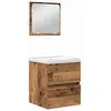 Image de Ensemble de meubles de salle de bain mural - vidaXL - Bois ancien et blanc - Bois dingénierie - 41x385x46 cm