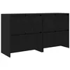 Image de Buffet moderne en bois dingénierie - vidaXL - Chêne noir - 70x41x75 cm - Rangement spacieux - 8 portes
