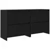 Image de Vidaxl buffets 2 pc chêne noir 70 x 41 x 75 cm bois d'ingénierie